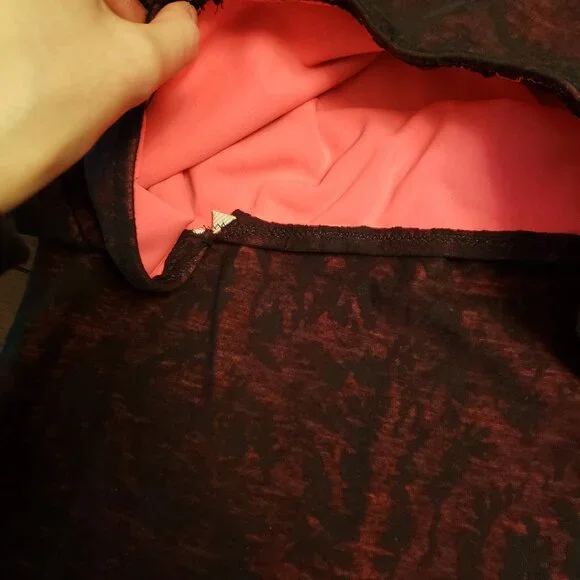 SALE Burgundy square neck long sleeve top XS fairy witch - Picture 11 of 12